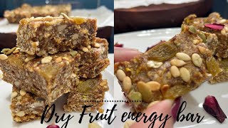 Healthy nut bar recipe  Energy bar  No sugar No Jaggery  Weight loss snacks [upl. by Dichy108]