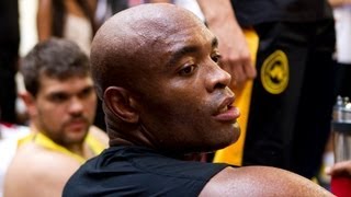 UFC 148 Anderson Silva Denies Saying Anything to Chael Sonnen at Presser [upl. by Adnorrahs965]