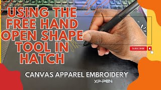 Free Hand Embroidery Design with Jamel Using Pen Tablet in Hatch Embroidery 3 [upl. by Oironoh831]