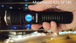 Mateminco A1s SFT40 2200lm Flashlight  Outdoor Test [upl. by Ketty]