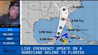 LIVE EMERGENCY UPDATE ON A CAT 3 HURRICANE HELENE HEADING FOR FLORIDA [upl. by Feinberg]