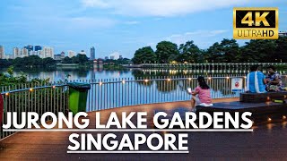 Evening Tour at Jurong Lake Gardens  Singapore Walking Tours 4K [upl. by Atnwahsal196]