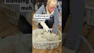 Processing and blending wool and mohair processingwool wool handspinning [upl. by Fey]