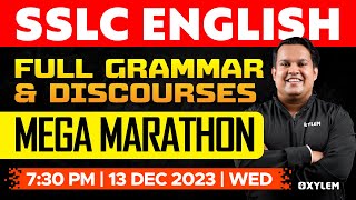 SSLC Christmas Exam  English  Mega Marathon  Full Grammar amp Discourses  Xylem SSLC [upl. by Tommy]