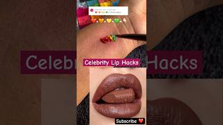 HOW CELEBRITY BROWN lipsticks💫😱🔥 Shades are made lipstickhacks celebrity shortsfeed [upl. by Sirron8]