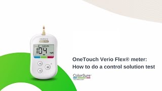 OneTouch Verio Flex® meter How to do a control solution test [upl. by Lehmann]