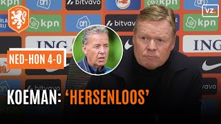 Koeman noemt Valentijn Driessen hersenloos in felle discussie na Nederland  Hongarije 40 [upl. by Nongim]