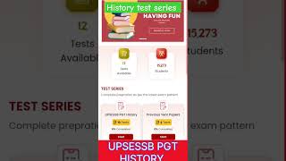 UPSESSB PGT HISTORY TEST SERIES [upl. by Lessig840]