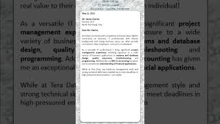 Cover Letter for IT Professional  Business System Developer coverletter lettersapplications [upl. by Earized]