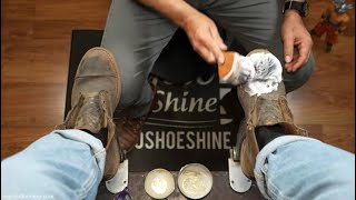 100 Shoe Shine  Angelo Shoe Shine ASMR [upl. by Lukash]