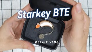 BTE Hearing Aid Tubing Replacement  Audiologist Vlog [upl. by Gardel]