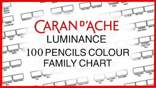 Caran D’Ache Luminance 100 Coloured Pencils Family Chart [upl. by Les408]