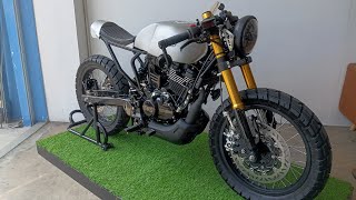 Kerennya Hasil Modifikasi TVS Ronin Jadi Caferacer dari Minority Custom Motorcycle [upl. by Gaelan304]