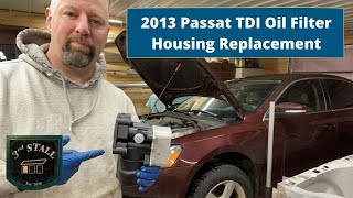 2012 1314 VW Passat Oil Filter Housing Replacement [upl. by Annekcm]