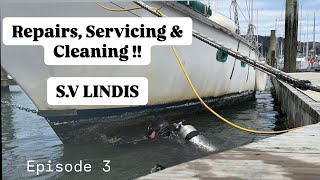 We have a DIVER check UNDER our YACHT  SV LINDIS  Episode 3 [upl. by Domeniga]