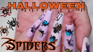 3D Halloween Spiders  Transfer Foil Technique [upl. by Odnalref]