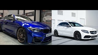 2016 Mercedes AMG C 63 S VS 2018 BMW M4 Competition [upl. by Maloney]