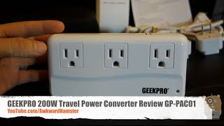 GEEKPRO 200W Travel Power Converter Review GPPAC01 [upl. by Dolhenty276]