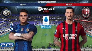 FIFA 22 PS5 • Inter Vs Milan il Derby di Milano • Serie A 24°Giornata [upl. by Uri259]