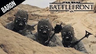 Tusken Raiders in Star Wars Battlefront  Survival Mode Gameplay [upl. by Ardnuassak]