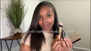 10 minute natural makeup look  chit chat [upl. by Saudra]