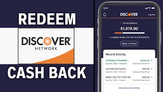 How to Redeem your Discover Cash Back  2024 [upl. by Fortna]