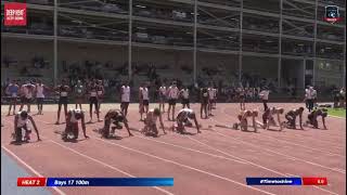 George Morikihlane Grey OMS 2024 u17 100m Bloemfontein Athletics Stadium [upl. by Jesse]