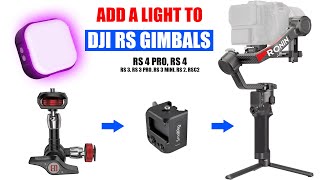 Adding a Light to DJI RS Gimbal  RS 4 RS 4 Pro RS 3 RS 2  Using iFootage Spider Crab [upl. by Merissa]