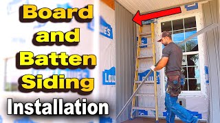 How To Install Board And Batten Vertical Vinyl Siding [upl. by Aikemot673]