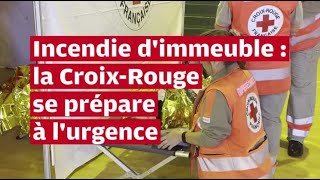 VIDÉO Simulation dincendie dans un immeuble de Bressuire  la CroixRouge en action [upl. by Mure]