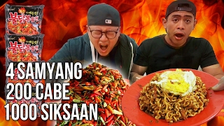 SADIS Samyang ABANG ADEK 200 Cabe Challenge ft Tanboy Kun [upl. by Nawotna]