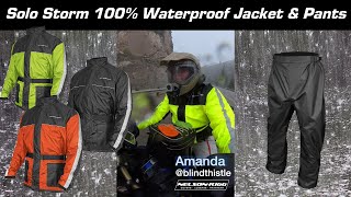 The Solo Storm Jacket and Pants Keep Amanda Dry AstheMagpieFlies [upl. by Yralam704]