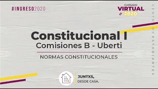 Constitucional 1  Uberti  Normas Constitucionales [upl. by Ahsayn]