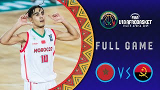 QuarterFinals  Morocco v Angola  Full Basketball Game  FIBA U18 AfroBasket 2024 [upl. by Dlanod]