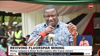 Fluorspar mining company in Keiyo South reopens after 9year closure [upl. by Thamos639]