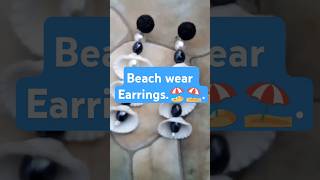 Beach wear earringsbeachwear beachvibes earrings handmadejewelry viralshort shorts diy craft [upl. by Modla]