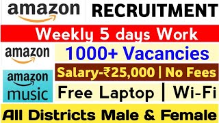 🎯1000 Vacancies 💻Amazon Recruitment  Salary25000  Freshers  No Fees  TAMIL [upl. by Nomrac]