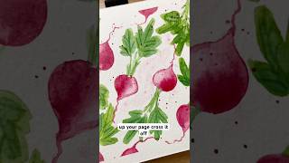 Easy Beginner Watercolor Radishes beginnerwatercolor easywatercolor r [upl. by Nediarb]