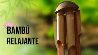 Super relajante😴 Campanas de viento de bambú y lluvia suave 🎧 ASMR para calmar la mente [upl. by Carlota]