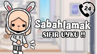 SABAHLAMAK 😱 24 SAAT UYUMAMA CHALLENGE TOCA DAİSY [upl. by Adalai]