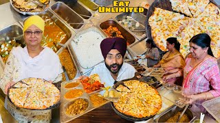 30 Items Unlimited Food  Unlimited Veg Buffet In Rs 170  Unlimited Veg Pizza  Indian Street Food [upl. by Yornoc]