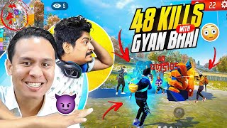 48 Kills with Gyan Bhai GyanGaming 😱 Tonde Gamer  Free Fire Max [upl. by Homer690]