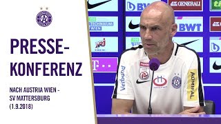 Pressekonferenz nach Austria Wien  SV Mattersburg [upl. by Greta]