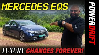 MercedesBenz EQS 580 4MATIC  Electric Luxury Made For India By India  Review  PowerDrift [upl. by Adlemi]