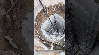 Process Of The Worker Going Down The Well To Clean Up The Broken Piles [upl. by Verner]