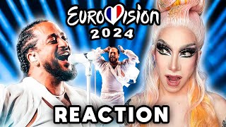 Slimane  Mon amour LIVE  France 🇫🇷  Reacting to Eurovision 2024 [upl. by Esimaj787]