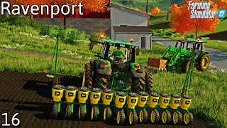 Planting CORN with JOHN DEERE 71 FLEX  Ravenport  Ep 16 farmingsimulator22 [upl. by Betz328]