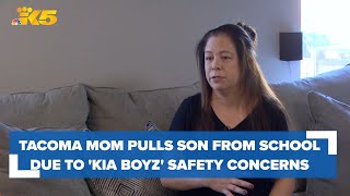 Tacoma mom pulls son from school due to safety concerns over Kia Boyz [upl. by Divine]