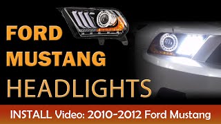 20102012 Ford Mustang Headlight with Sequential Turn Signal Installation CHRNG0612BSQ [upl. by Whiting259]