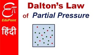 Daltons law of Partial Pressure  Explained in HINDI [upl. by Jordanna250]